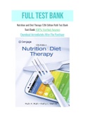 Nutrition and Diet Therapy 12th Edition Roth Test Bank