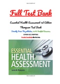 Essential Health Assessment 1st Edition Thompson Test Bank