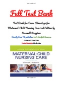 Test Bank for Davis Advantage for Maternal-Child Nursing Care 3rd Edition by Scannell Ruggiero Test Bank