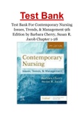 Test Bank For Contemporary Nursing Issues, Trends, & Management 9th Edition by Barbara Cherry, Susan R. Jacob Chapter 1-28