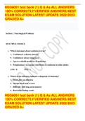 NSG6001 test bank (1) Q & As ALL ANSWERS 100% CORRECTLY/VERIFIED ANSWERS BEST EXAM SOLUTION LATEST UPDATE 2022/2023  GRADED A+