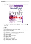 Introductory Maternity and Pediatric Nursing 4th Edition Hatfield Test Bank(UPDATED)