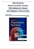 TEST BANK for Keltners Psychiatric Nursing, 9th Edition by Steele,  all Chapters 1-36 fully covered ISBN 9780323791960