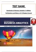 Test Bank for Introduction to Business Analytics, 1st Edition by Richardson and Watson, ISBN: 9781265454340, All 12 Chapters Covered, Verified Latest Edition