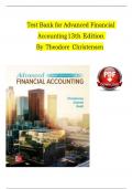 TEST BANK For Advanced Financial Accounting 13th Edition By Theodore Christensen| Verified Chapter's 1 - 20 | Complete