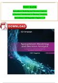 TEST BANK FOR Spreadsheet Modeling and Decision Analysis A Practical Introduction to Business Analysis 9th Edition by Cliff Ragsdale All Chapters 1-15 Complete A+ Guide ISBN:9781305947412 Newest Version 2024 Instant Pdf Download