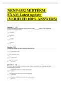 NRNP 6552 MIDTERM EXAM Latest update (VERIFIED 100% ANSWERS)