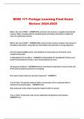 BIOD 171 Portage Learning Final Exam Review 2024-2025