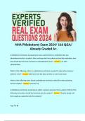 NHA Phlebotomy Exam 2024/ 116 Q&A/ Already Graded A+.  