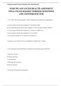 NURS 502 ADVANCED HEALTH ASSESMENT FINAL EXAM 2024/2025 VERIFIED QUESTIONS AND ANSWERS(SOLVED)