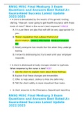 RNSG MISC Final Medsurg 3 Exam Questions and Answers Best Rated A+ Guaranteed Success Latest Update 2022/2023