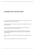 Georgia Pest Licenses Exam Questions and Answers