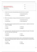 NUR 016- Theoretical Foundation of  Nursing Questions and Answers sheet