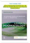 TEST BANK FOR  Lehne'S Pharmacology For Nursing Care, 12th Edition By Jacqueline Burchum, Laura Rosenthal Complete Guide A+