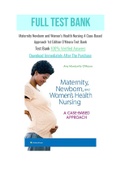 Maternity Newborn and Women’s Health Nursing A Case-Based Approach 1st Edition O’Meara Test Bank