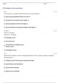 CRT/RRT Exam Review (Respiratory Therapy Exam Review) Solved Questions & Answers Rated A+