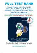 Test Bank For Organic Chemistry 12th Edition by T. W. Graham Solomons, Craig B. Fryhle, Scott A. Snyder||ISBN NO:10,1119077257||ISBN NO:13,978-1119077251||All Chapters||Complete Guide A+