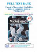 Test Bank For Prescotts Microbiology 11th Edition By Willey Chapter 1-43 |Complete Guide A+