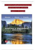 TEST BANK For Auditing & Assurance Services: A Systematic Approach, 12th Edition Chapters 1 - 21 Complete