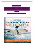 TEST BANK for Psychological Science, 7th Edition by Phelps & Berkman, All 15 Chapters Covered, Verified Latest Edition