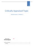 CAT Critically Appraised Topic, module 5. Behaald met een 7