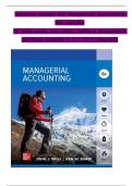 Solution Manual for Managerial Accounting, 8th Edition by John Wild, ken Shaw, Barbara Chiappetta, Verified Chapters 1 - 13, Complete Newest Version