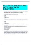 GCD EXAM 3 QUESTONS WITH 100% PASS SOLUTONS 