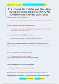 112 - Naval Air Training and Operating  Procedures Standardization (NATOPS) Questions and Answers 2024/2025