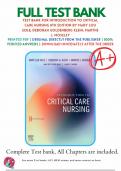 Test Bank For Introduction to Critical Care Nursing 8th Edition by Mary Lou Sole; Deborah Goldenberg Klein; Marthe J. Moseley | 2021/2022 | 9780323641937| Chapter 1-21 | Complete Questions and Answers A+