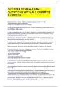 GCD 2024 REVIEW EXAM QUESTIONS WITH ALL CORRECT ANSWERS 