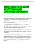 ITN 260 MIDTERM EXAM QUESTIONS AND ANSWERS GRADED A+