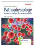 Test Bank For Davis Advantage for Pathophysiology: Introductory Concepts and Clinical Perspectives Third Edition by Theresa Capriotti, Chapters 1-46, Complete Guide A+