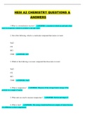 HESI A2 CHEMISTRY QUESTIONS & ANSWERS