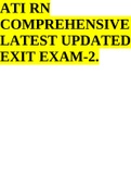 ATI RN  COMPREHENSIVE  LATEST UPDATED EXIT EXAM-2 marking scheme