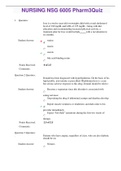 NURSING NSG 6005 Pharm Quiz 3 WITH ALL ANSWERS CORRECT 