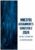 MNE3701 Assignment 5 Semester 2 2024 | Due 25 October 2024