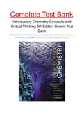 Introductory Chemistry Concepts and Critical Thinking 8th Edition Corwin Test Bank