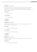 Passpoint-Neonate Question 1 See full question A neonate weighing 3 lb, 5 oz (1,503 g) is born at 32 weeks' gestation. During an assessment 12 hours after birth, a nurse notices these signs and symptoms: hyperactivity, a persistent shrill cry, frequent