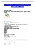 CLARK STATE 1501 PN MATERNITY/PEDS EXAM STUDY GUIDE