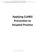 applying clabsi prevention to hospital practice