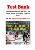 Foundations of Physical Activity and Public Health 2nd Edition Kohl Test Bank