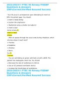 2022/2023!!! FTEC 93 Airway FISDAP Questions & Answers 100%Correct/Verified Assured Success