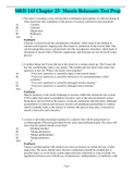 MED 143 Chapter 25- Muscle Relaxants Test Prep BEST STUDY MATERIAL WITH REVIEWS