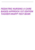 Pediatric Nursing A Case-Based Approach 1st Edition Tagher Knapp Test Bank