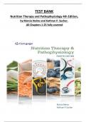 TEST BANK Nutrition Therapy and Pathophysiology 4th Edition, by Marcia Nelms and Kathryn P. Sucher. All Chapters 1-25 fully covered ISBN: 9780357041710