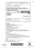 Pearson Edexcel Level 1/Level 2 GCSE (9–1) 1PH0/2F  Physics  PAPER 2 Foundation Tier JUNE 2024