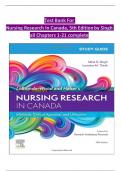 TEST BANK For Nursing Research In Canada, 5th Edition by Mina Singh, all Chapters 1 - 21 fully covered and updated ISBN: 9780323778985