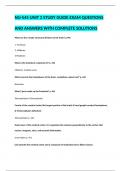 NU-545 UNIT 2 STUDY GUIDE EXAM QUESTIONS AND ANSWERS WITH COMPLETE SOLUTIONS 