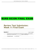 NURS 6630N FINAL EXAM