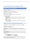 Samenvatting  Nederlands Argumentatieve vaardigheden - HAVO 5